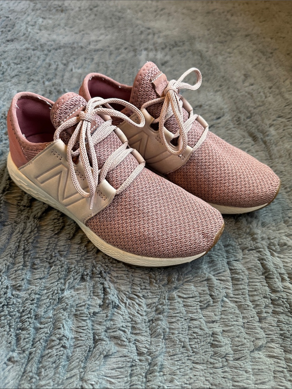 New Balance Women's Knit Lace-Up Sneakers - Dusty Rose